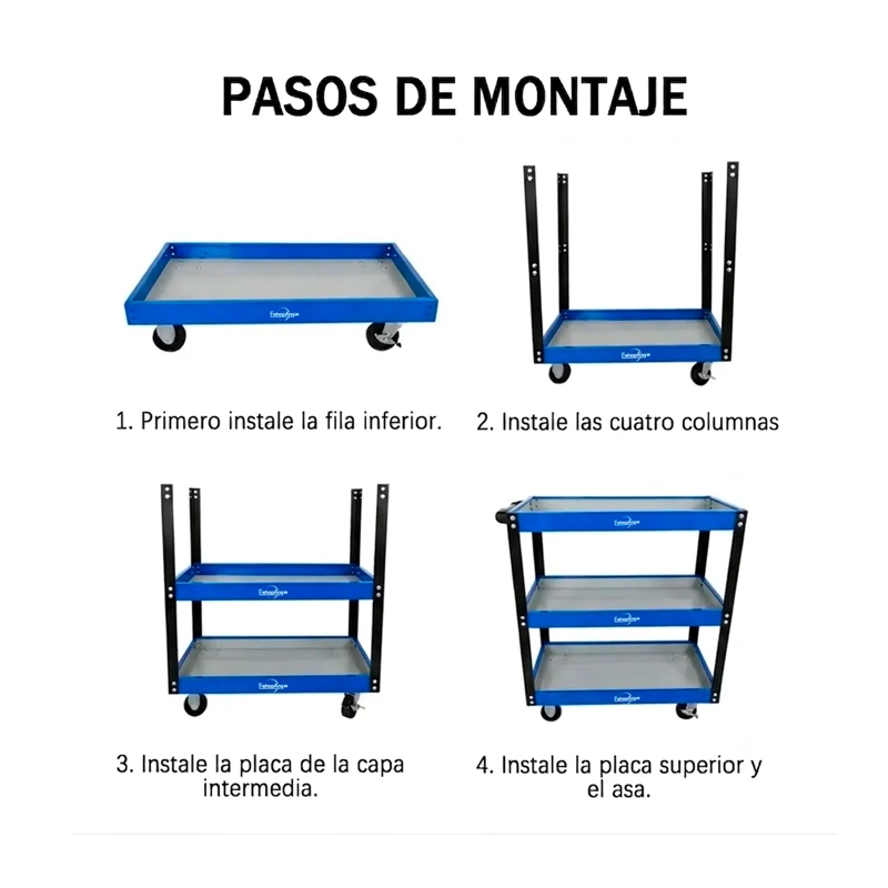 CARRITO ORGANIZADOR PORTA HERRAMIENTAS 3 NIVELES TALLER - 5