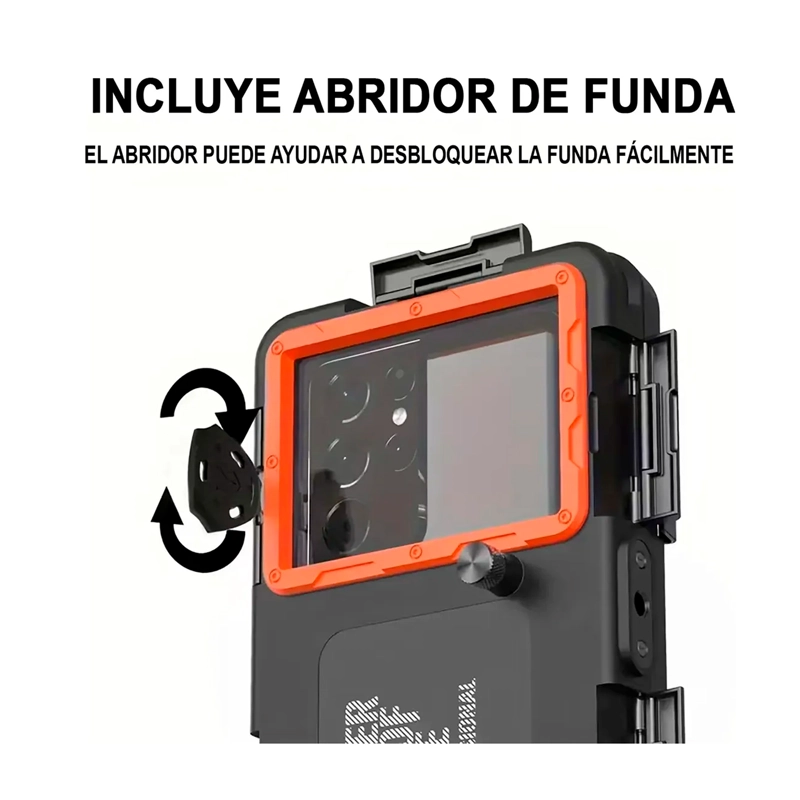 CARCASA CELULAR IMPERMEABLE SUMERGIBLE DE BUCEO DE 15 MTS - 2