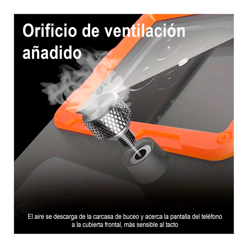 CARCASA CELULAR IMPERMEABLE SUMERGIBLE DE BUCEO DE 15 MTS - 3