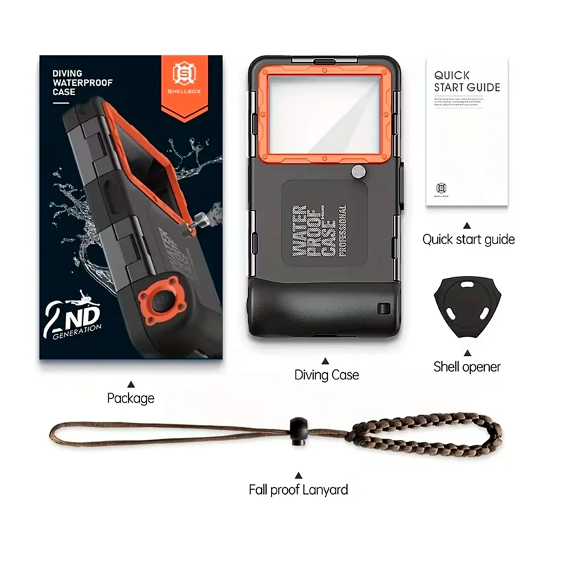 CARCASA CELULAR IMPERMEABLE SUMERGIBLE DE BUCEO DE 15 MTS - 7