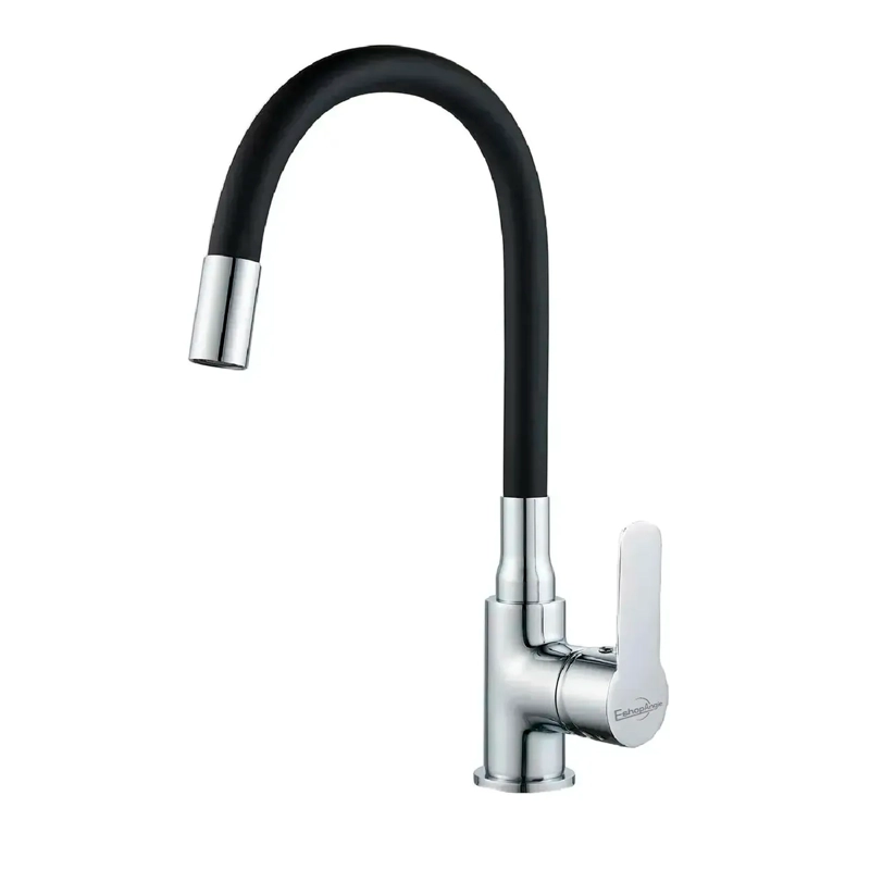 LLAVE MONOMANDO GRIFO DE LAVAPLATOS CUELLO FLEXIBLE DE 360 - 1