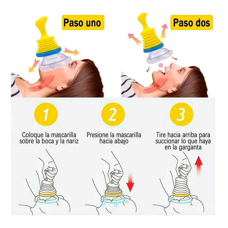 DISPOSITIVO EMERGENCIA ANTIASFIXIA ATRAGANTAMIENTO RESCATE - 4
