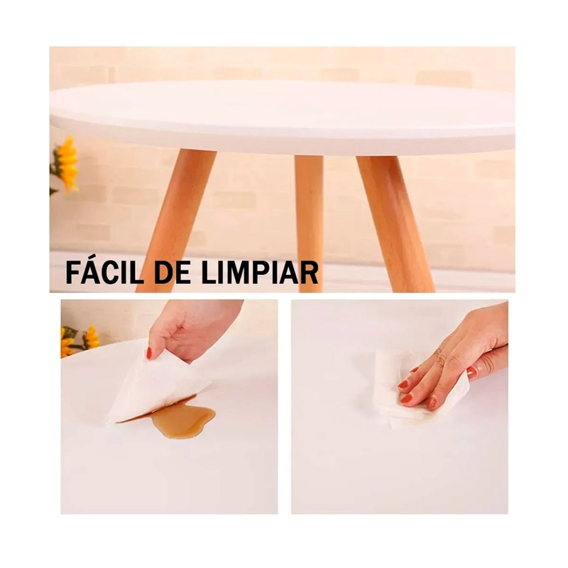 MESA AUXILIAR REDONDA MESA LATERAL CENTRO DE MADERA LIVING - 4