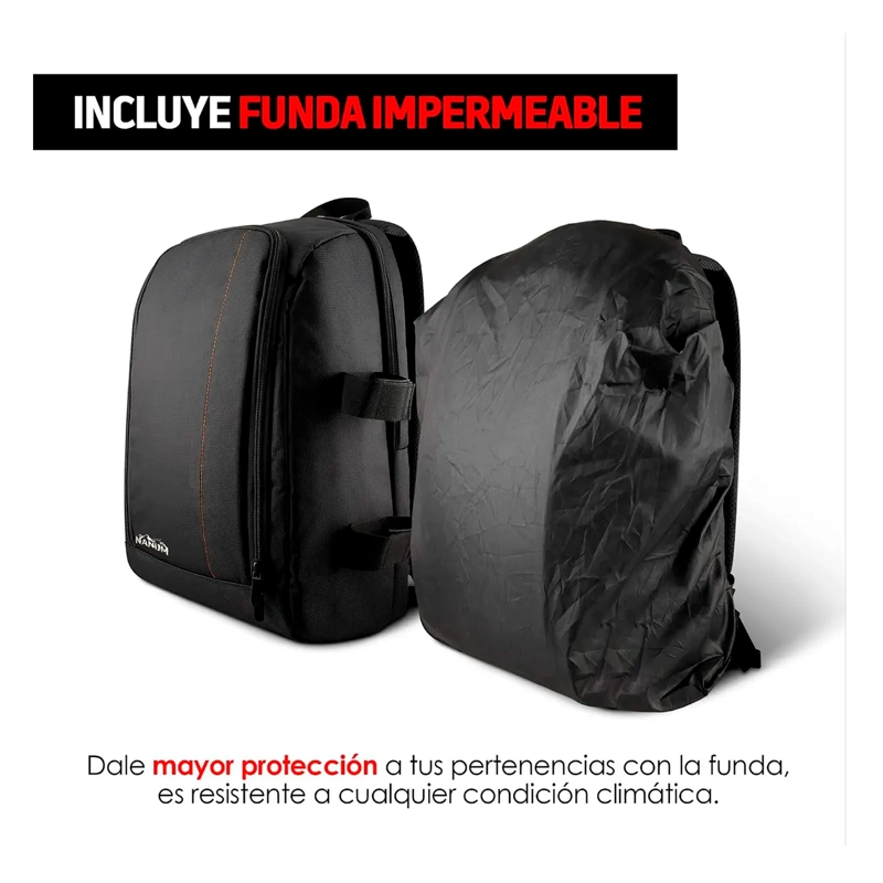 MOCHILA FOTOGRAFICA PARA CAMARA FOTOGRAFICA Y NOTEBOOK - 3