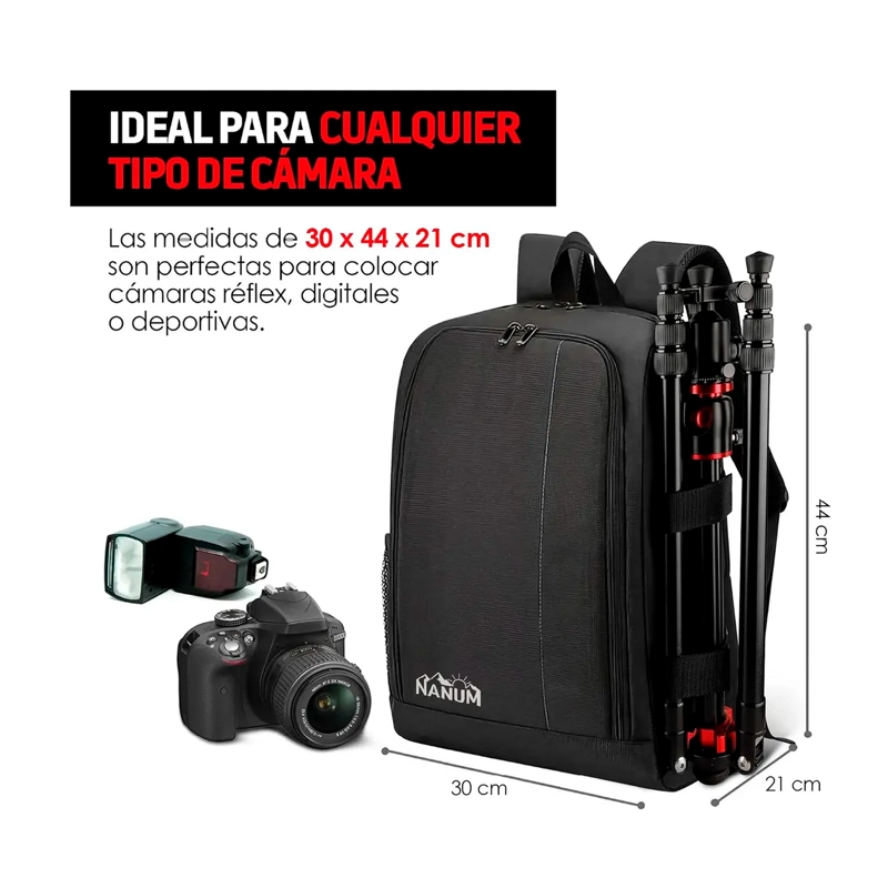 MOCHILA FOTOGRAFICA PARA CAMARA FOTOGRAFICA Y NOTEBOOK - 7