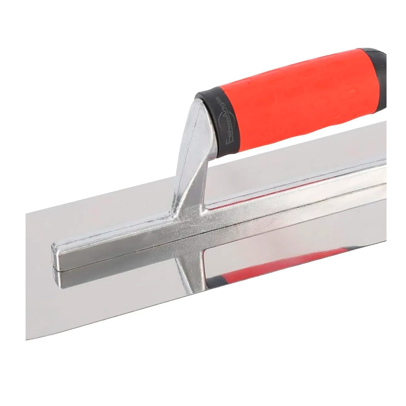 LLANA DE ENLUCIDO DE ACERO INOXIDABLE CURVA HORMIGON 40X10CM - 3