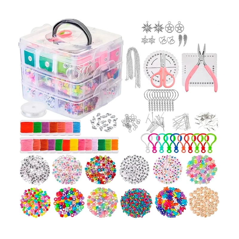 KIT DE ACCESORIOS PARA HACER PULSERAS Y ALHAJAS 4655PCS - 1