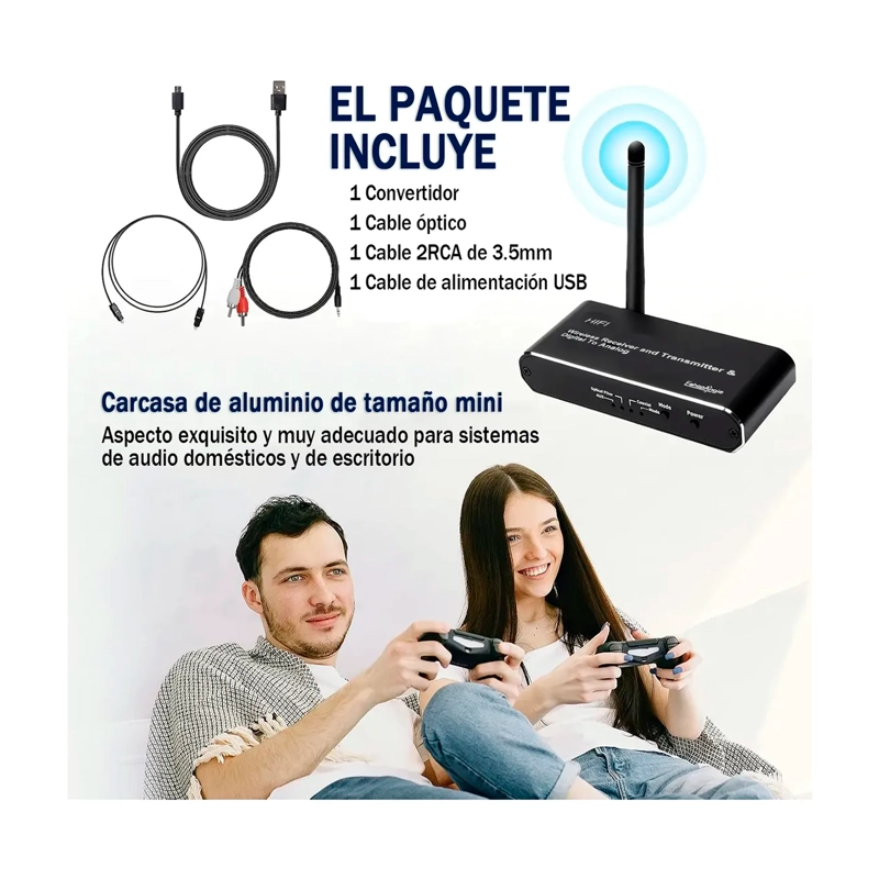 RECEPTOR TRANSMISOR BLUETOOTH Y CONVERSOR DIGITAL A ANALOGO - 5