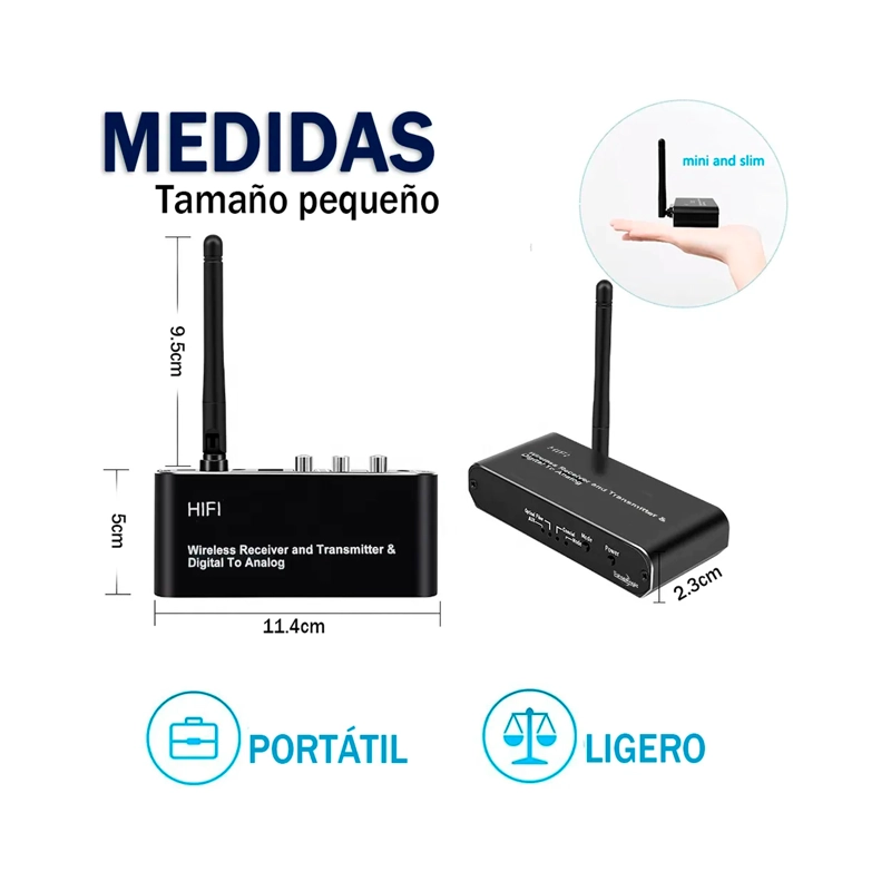 RECEPTOR TRANSMISOR BLUETOOTH Y CONVERSOR DIGITAL A ANALOGO - 6