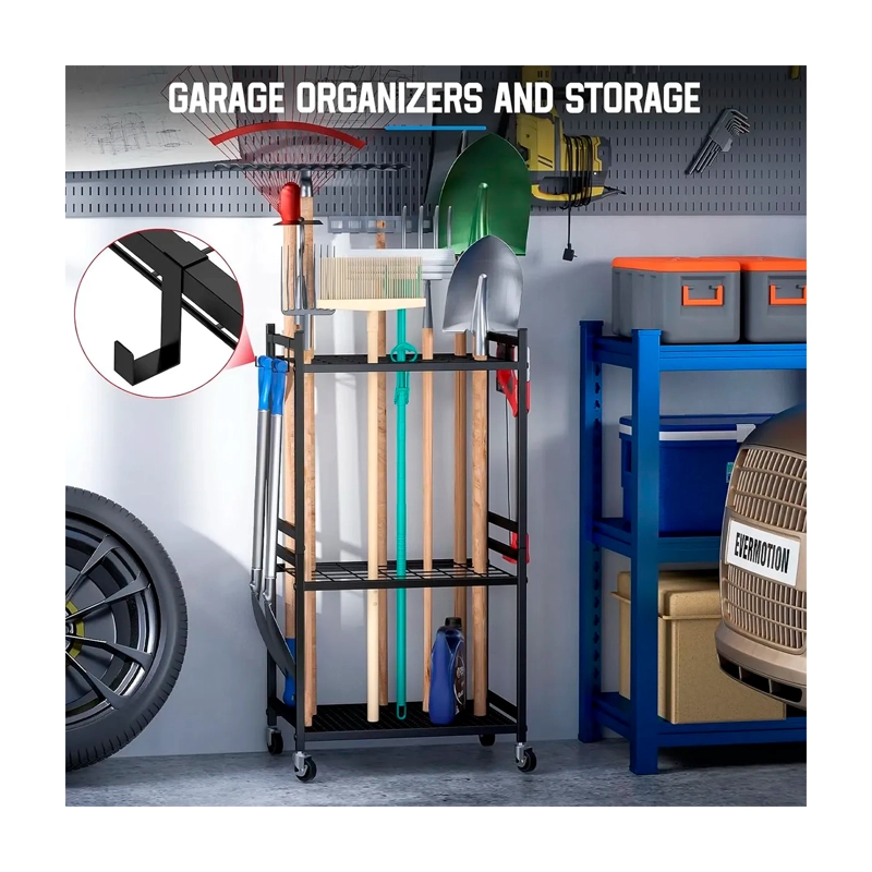 ORGANIZADOR CARRO DE HERRAMIENTAS JARDIN CON RUEDAS ESTANTE - 3