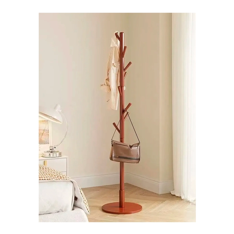 PERCHERO COLGADOR DE PIE MADERA 8 GANCHOS ARMABLE 172X38CM - 6