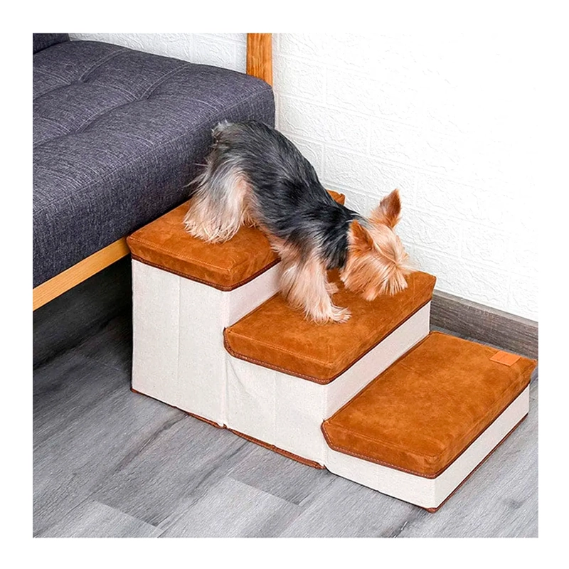 ESCALERA PLEGABLE PARA MASCOTAS PEQUEÑAS DE 3 PISOS - 5