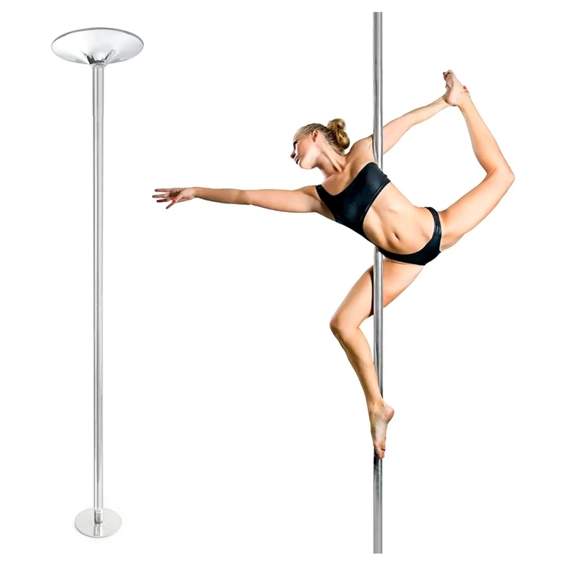 BARRA PROFESIONAL POLE DANCE FITNESS PORTATIL FIJO-GIRATORIO - 1