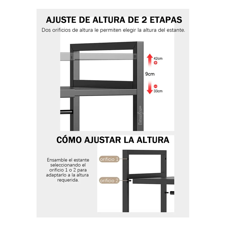 ESTANTE REPISA EXTENSIBLE HORNO MICROONDAS ORGANIZADOR RACK - 3