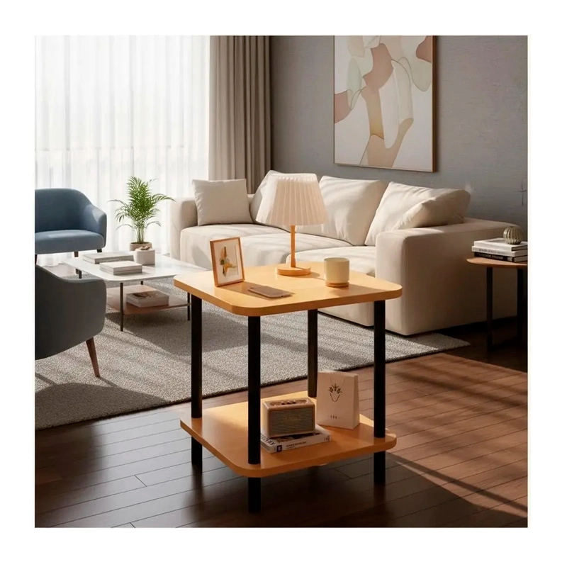 MESA DE CENTRO MINIMALISTA MADERA SALA DE ESTAR AUXILIA - 2