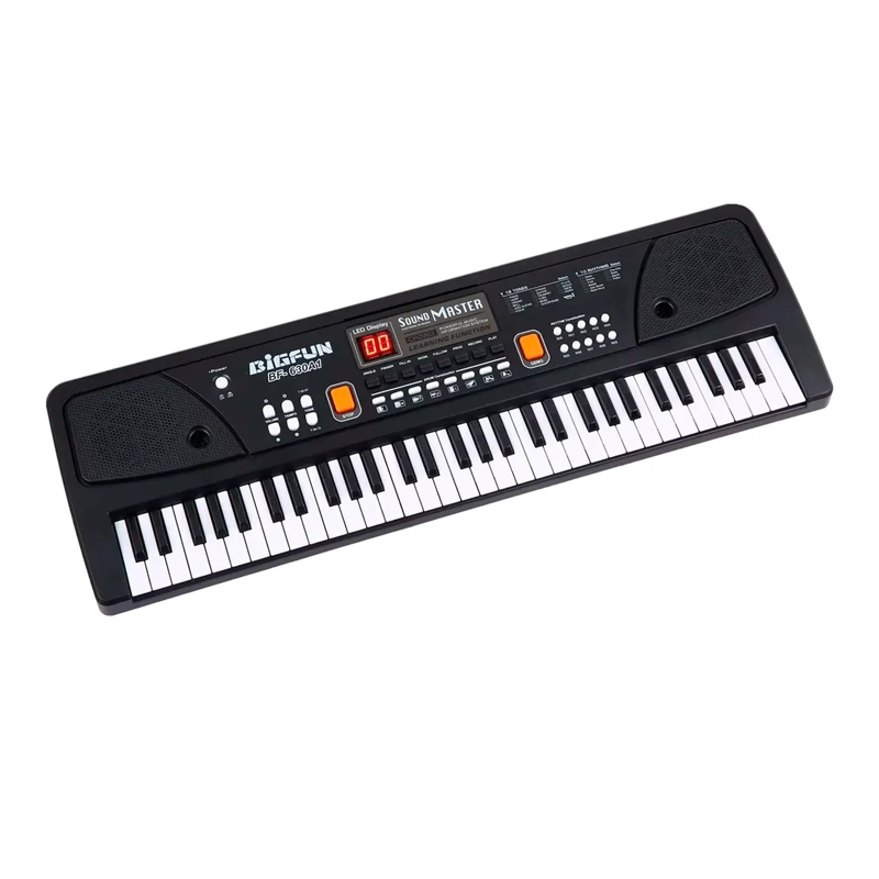 PIANO TECLADO MUSICAL ELE CTRICO DE 61 TECLAS + MICROFONO - 1