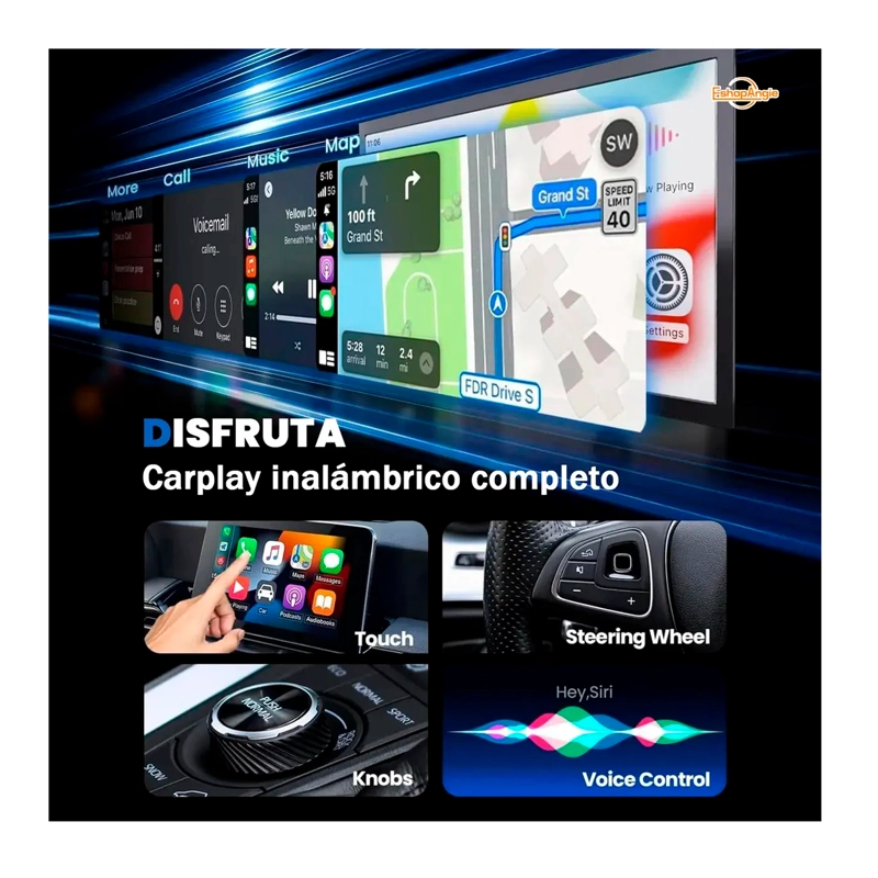 ADAPTADOR AUTOMATICO INALAMBRICO 2 EN 1 PARA CARPLAY/ANDROID - 3