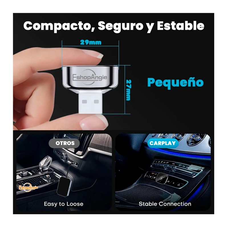 ADAPTADOR AUTOMATICO INALAMBRICO 2 EN 1 PARA CARPLAY/ANDROID - 7