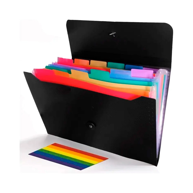 CARPETA ORGANIZADORA A4 TIPO ACORDEON 13 FUELLES COLORES - 1