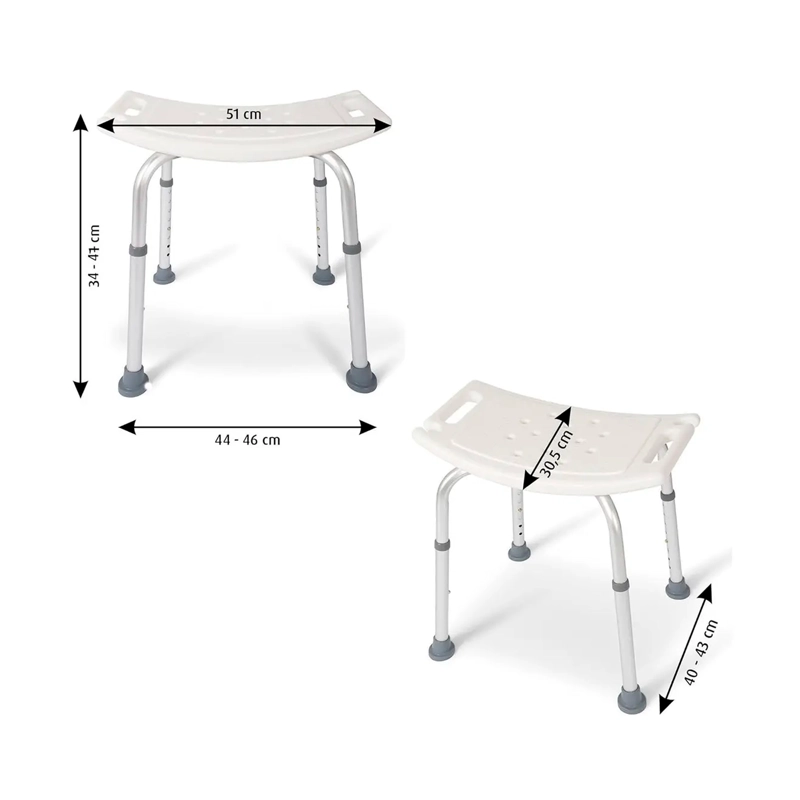SILLA ASIENTO DE DUCHA SEGURIDAD ANTIDESLIZANTE REGULABLE - 6