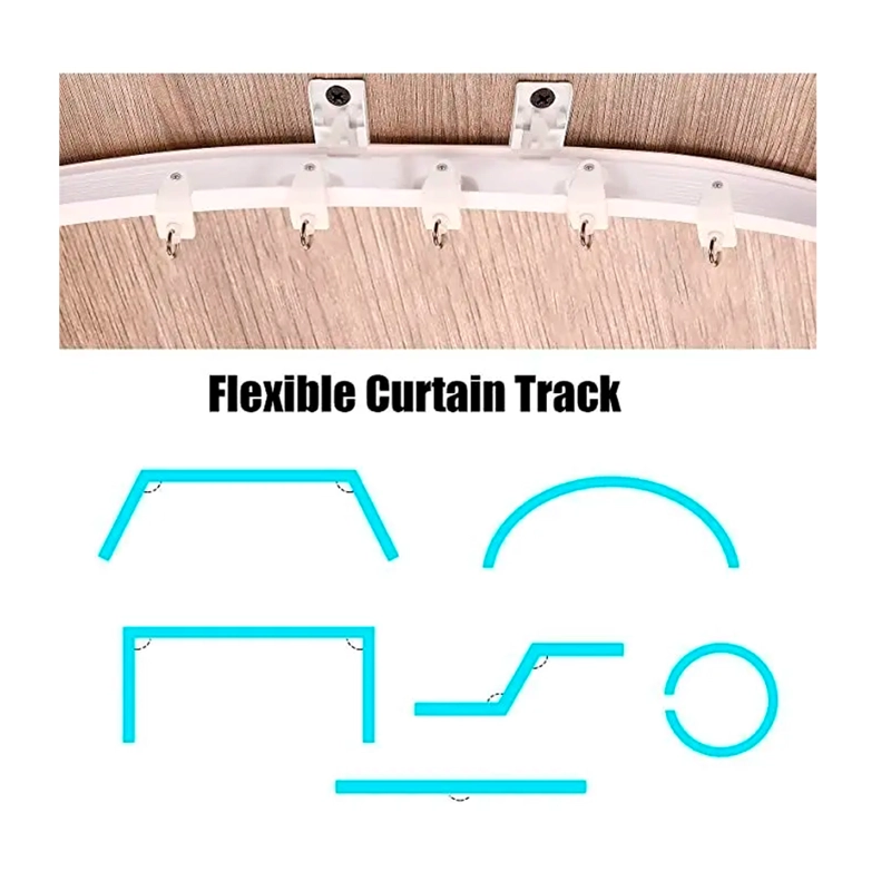 RIEL PARA CORTINA DE TECHO RIEL FLEXIBLE SOPORTE 3MTS - 2