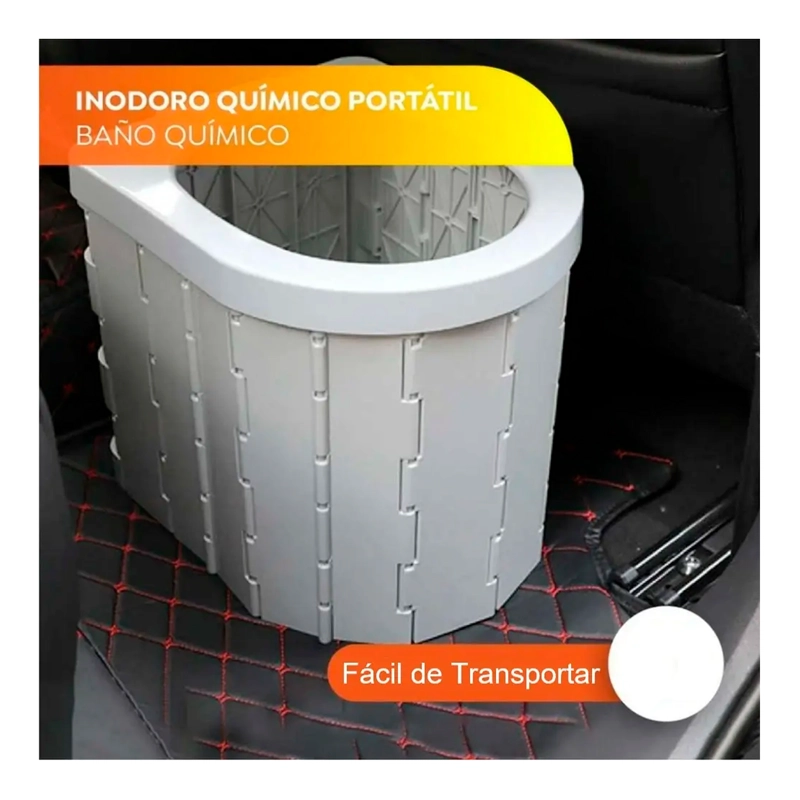 INODORO PORTATIL BAÑO PLEGABLE PARA CAMPING - 3