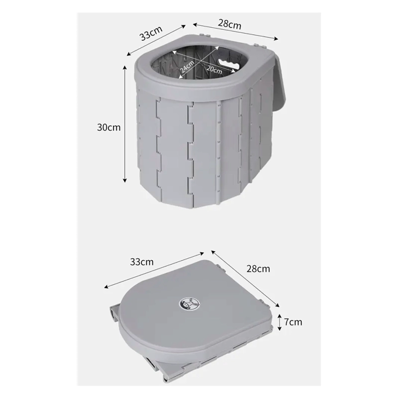 INODORO PORTATIL BAÑO PLEGABLE PARA CAMPING - 7
