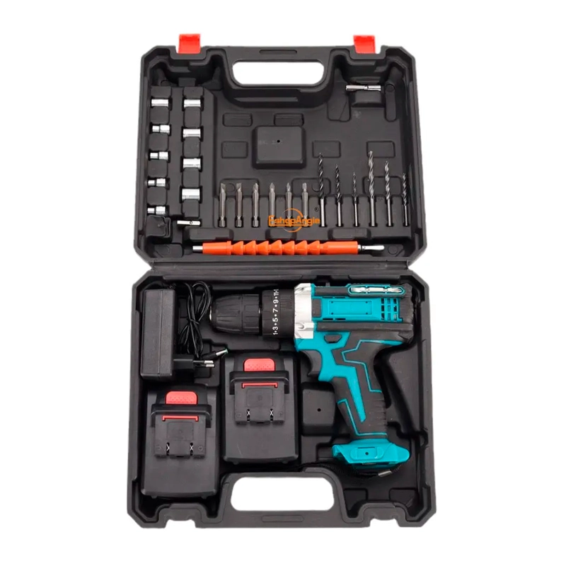 TALADRO INALAMBRICO 68VF 2 BATERIAS DESTORNILLADOR + BROCAS + DADOS - 3
