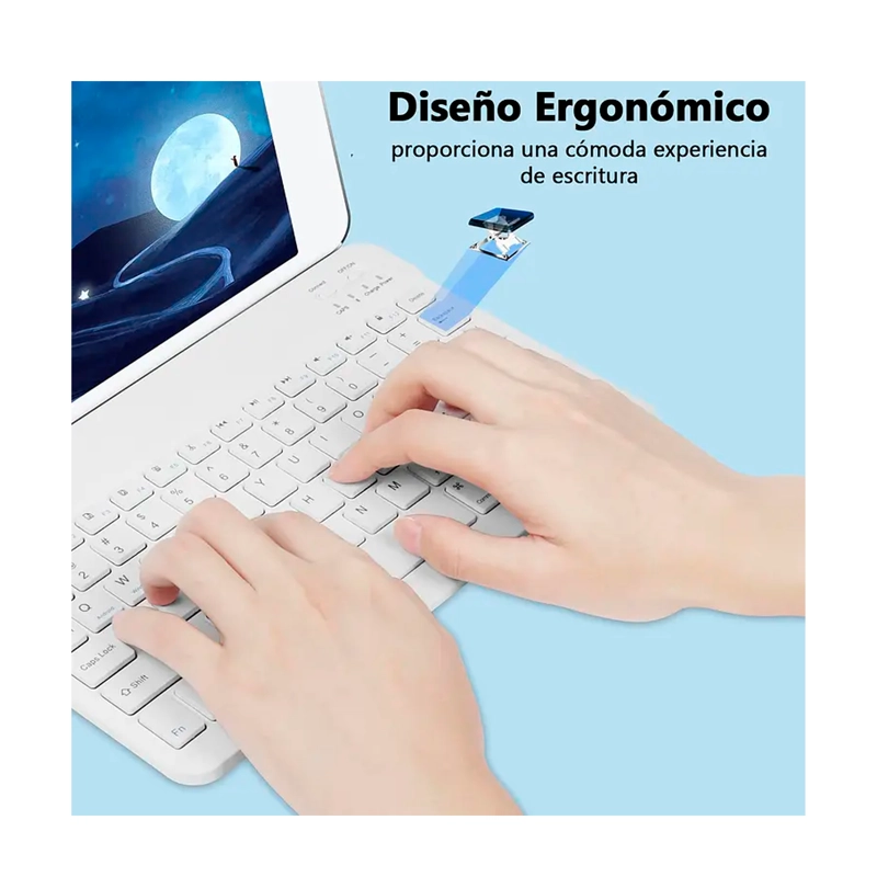 KIT TECLADO MOUSE INALAMBRICO BLUETOOTH PARA PC ANDROID IOS - 3