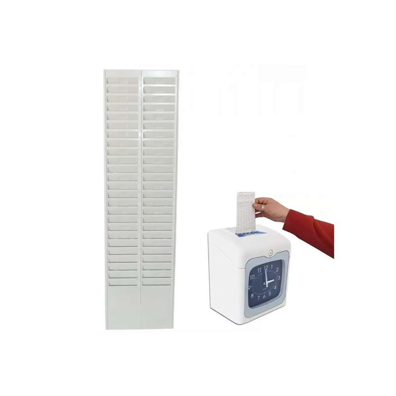TARJETERO PLASTICO PARA RELOJ CONTROL ASISTENCIA 50 PERSONAS - 1