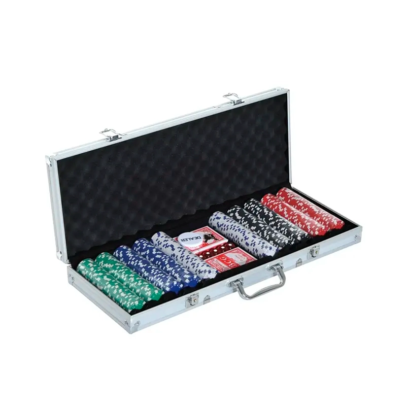 SET POKER PROFESIONAL 500 FICHAS 11,5GR + MALETA ALUMINIO - 1