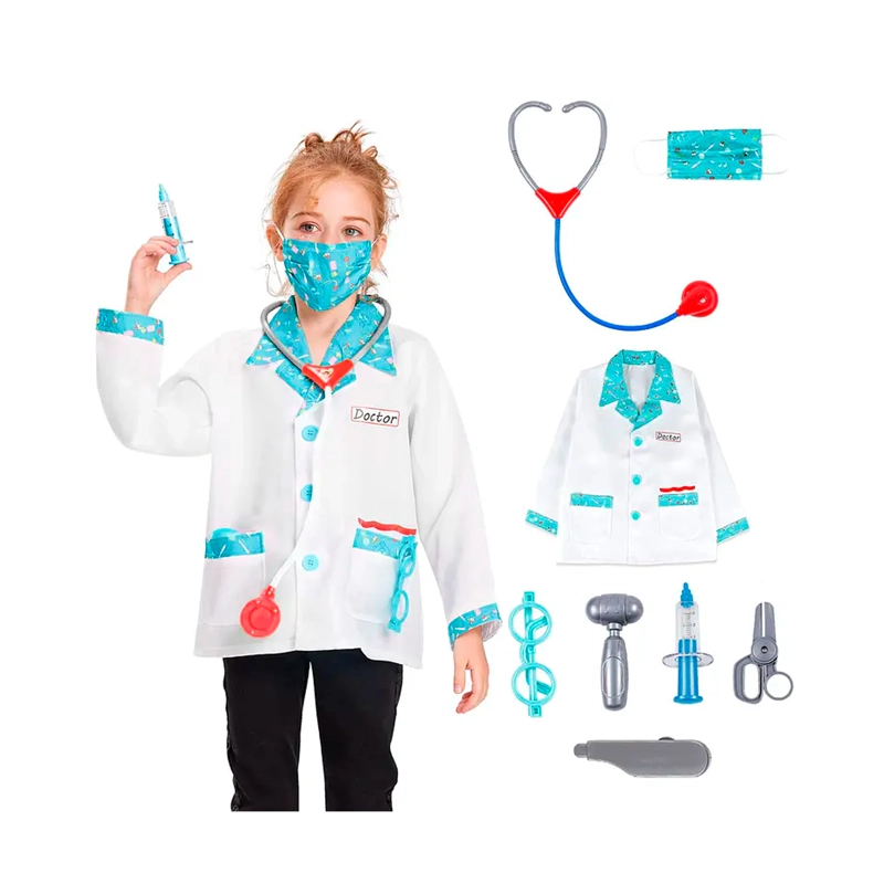 DISFRAZ DE DOCTOR CON ACCECORIOS PARA NIÑOS Y NIÑAS - 1