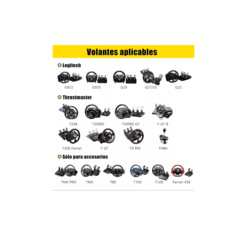 SOPORTE VOLANTES PARA THRUSTMASTER, FANATEC, LOGITECH G29 - 2