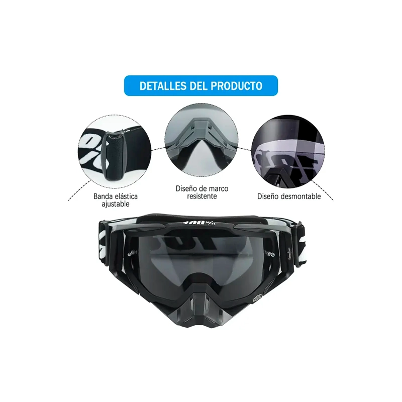 ANTIPARRA MOTO ANTIPARRAS BICICLETA MOTOCROSS MASCARA MOTO - 2