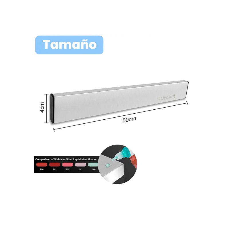 BARRA MAGNETICA PARA CUCHILLOS ACERO INOXIDABLE 50CM - 3