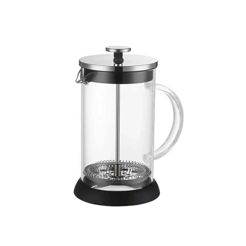 CAFETERA PRENSA FRANCESA 800ML DE VIDRIO Y ACERO TE CAFE - 1