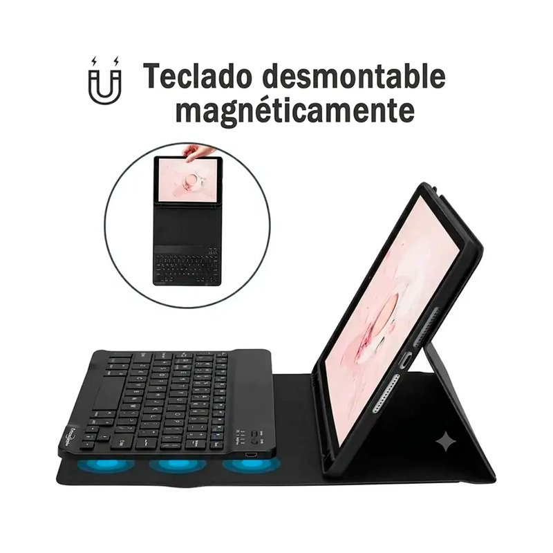 FUNDA CON TECLADO BLUETOOTH PARA IPAD 10 2 Y 10 5 PULGADAS - 2