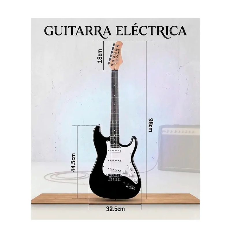 GUITARRA ELECTRICA STRATOCASTER AMPLIFICADOR Y ACCESORIOS - 4