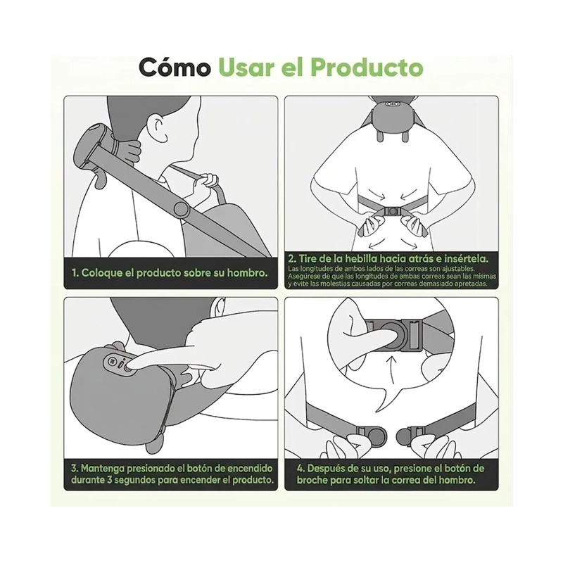 MASAJEADOR DE CUELLO Y HOMBROS CON CALOR RECARGABLE - 4