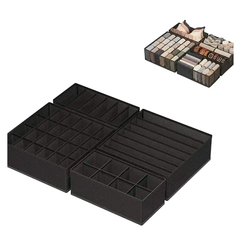 SET DE ORGANIZADORES DE CAJONES ROPA INTERIOR PLEGABLE X4 - 1
