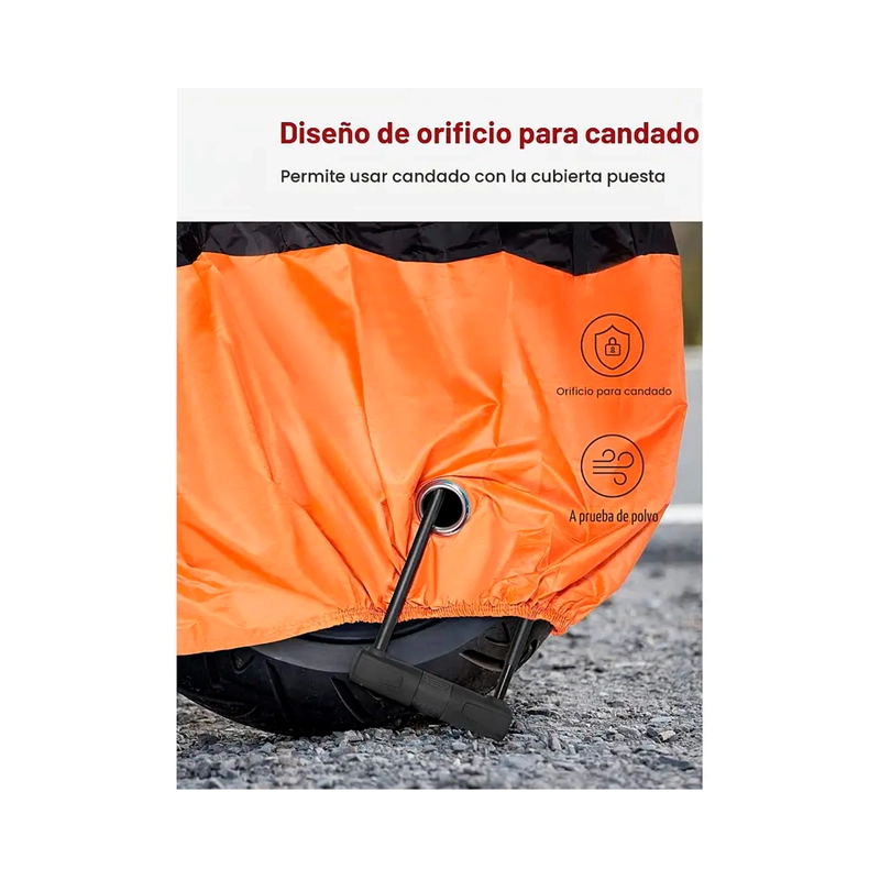 FUNDA IMPERMEABLE PARA MOTOCICLETA RESISTENTE AL POLVO Y UV - 4