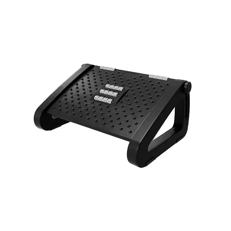 REPOSAPIES ERGONOMICO AJUSTABLE 6 NIVELES RODILLOS MASAJES - 1