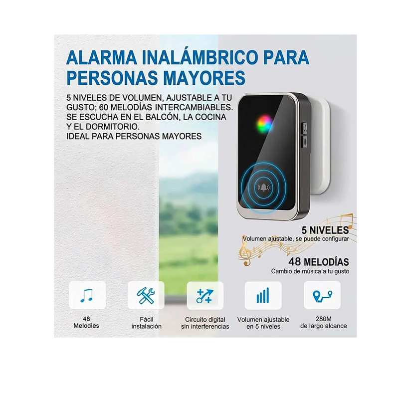KIT ALARMA TERCERA EDAD PULSERA BOTON DE EMERGENCIA - 3