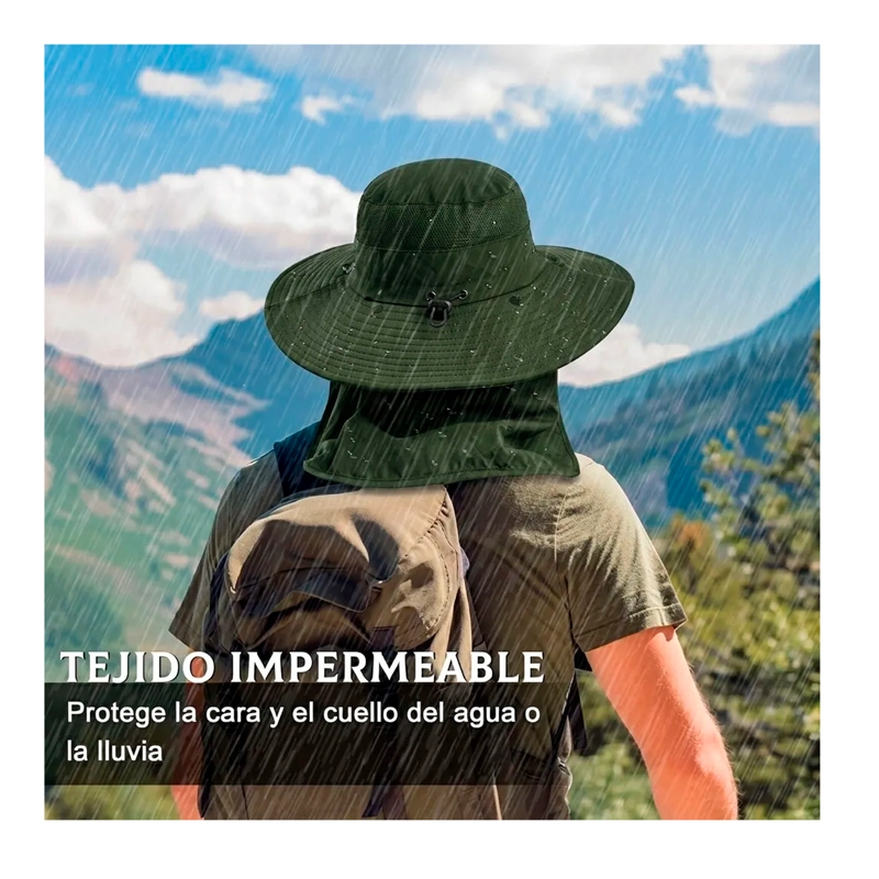 SOMBRERO PARA EL SOL CON PROTECCION PARA CUELLO Y CARA - 10