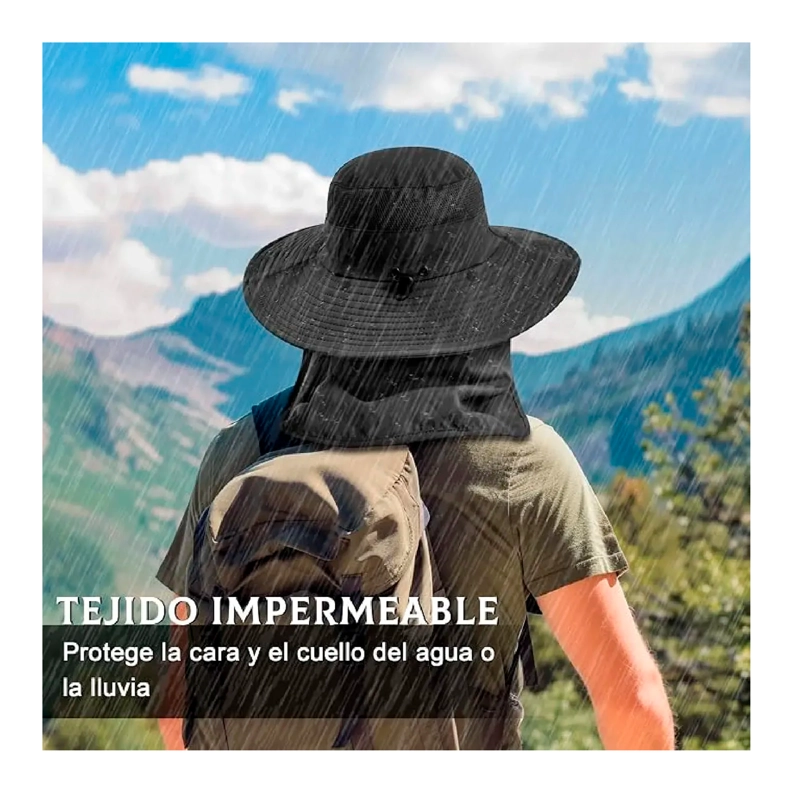 SOMBRERO PARA EL SOL CON PROTECCION PARA CUELLO Y CARA - 6