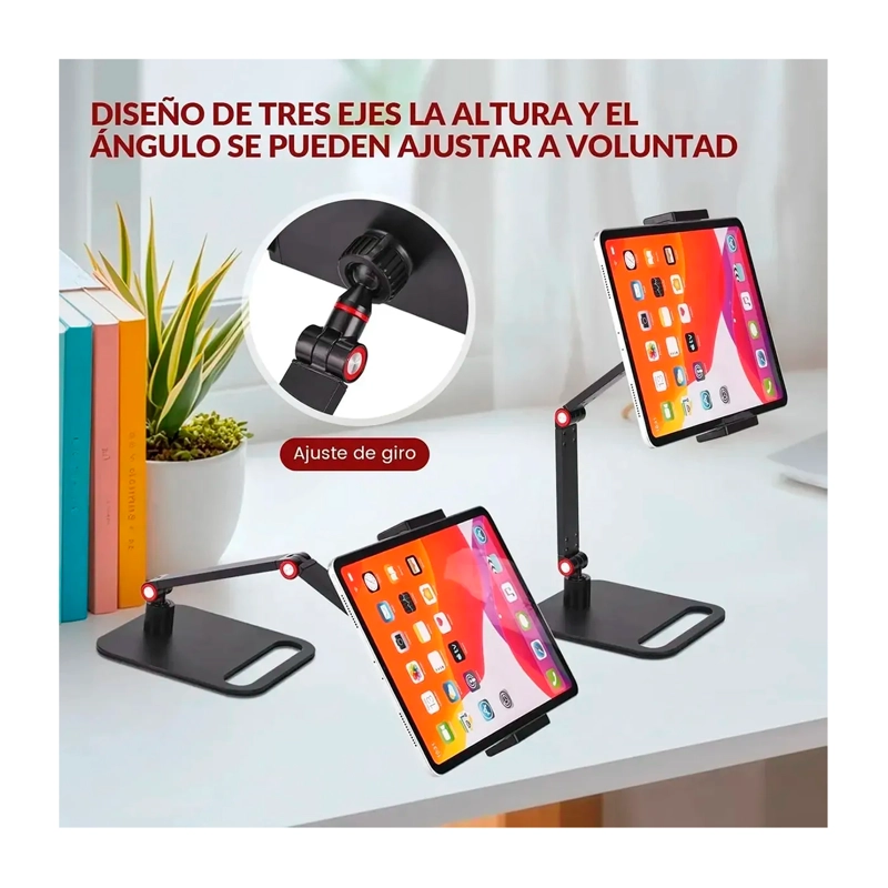 SOPORTE AJUSTABLE PLEGABLE PARA TABLET Y MONITOR DE 17.3PULG - 6