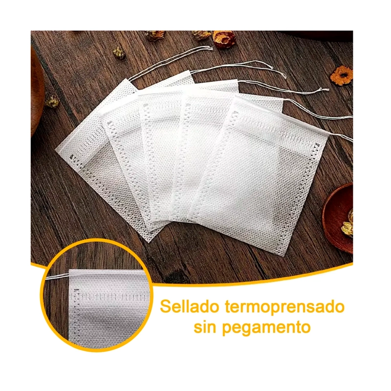 100 BOLSITAS BOLSAS TE  VACIAS INFUSION HIERBA TELA NO TEJIDA - 2