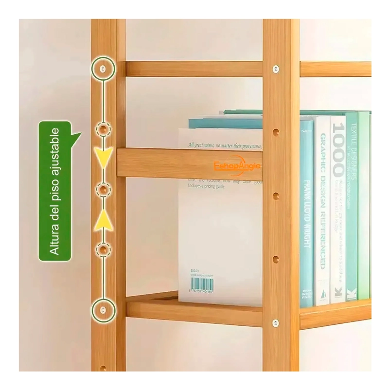 ORGANIZADOR ESTANTE DE BAMBU DE 5 NIVELES 35X23.5X125CM - 2