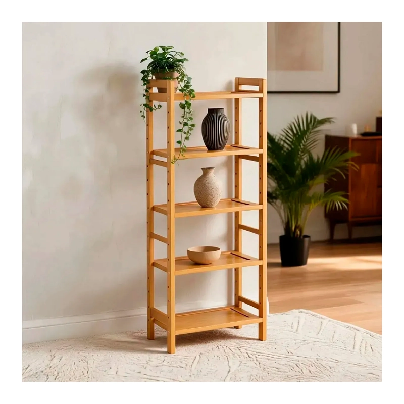 ORGANIZADOR ESTANTE DE BAMBU DE 5 NIVELES 35X23.5X125CM - 3