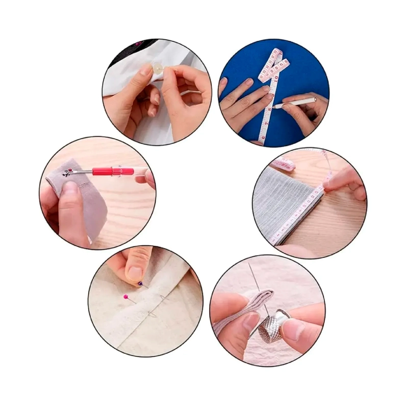 KIT DE COSTURA CON ESTUCHE SUMINISTROS DE COSTURA 200 PCS - 4